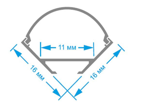 Профиль угловой накладной с рассеивателем серебро 1м Apeyron 08-08 Профиль угловой накладной с рассеивателем серебро 1м Apeyron 08-08