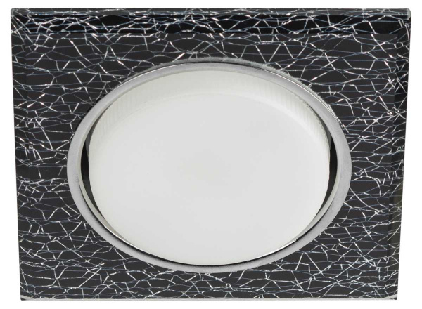 Светильник встраиваемый cо светодиодной подсветкой ЭРА DK LD50 WH/BK под лампу GX53 белый/черный Б0057469