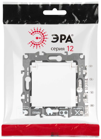 Розетка ЭРА Серия 12 12-2103-01М 2P+E Schuko со шторками с крышкой 16А-250В белый матовый Б0065675