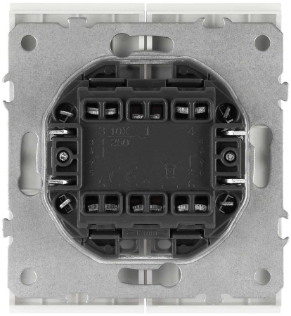 Переключатель ЭРА Arktik 16-1106-01 двойной 10АХ-250В белый Б0070364