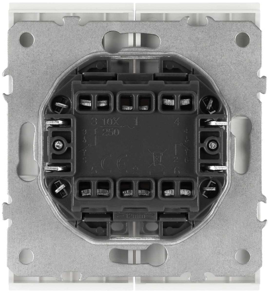 Переключатель ЭРА Arktik 16-1106-01 двойной 10АХ-250В белый Б0070364