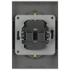 Розетка ЭРА Arktik 16-2105-06 двойная с заземлением 2X2P+E Schuko со шторками 16А-250В графит Б0070459