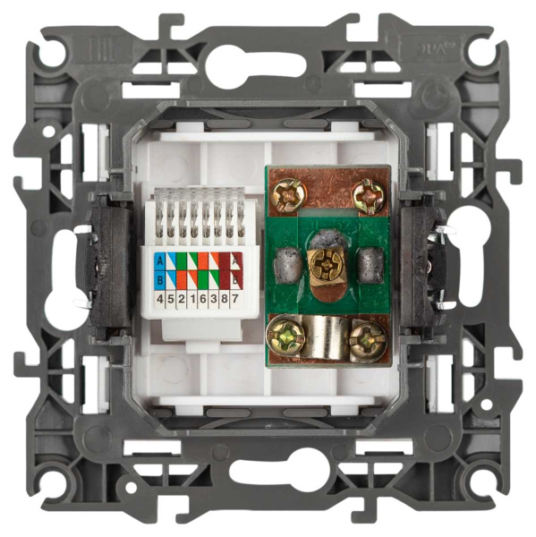 Розетка ЭРА Серия 12 12-3110-01М комбинированная RJ45+TV, белый матовый Б0065691
