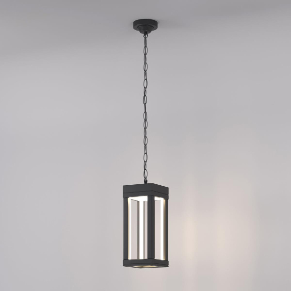 Уличный подвесной светодиодный светильник Elektrostandard Frame 1528 Techno Led серый a051858