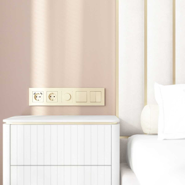 Рамка на 5 постов Slab шампань софт W0052911 a071629