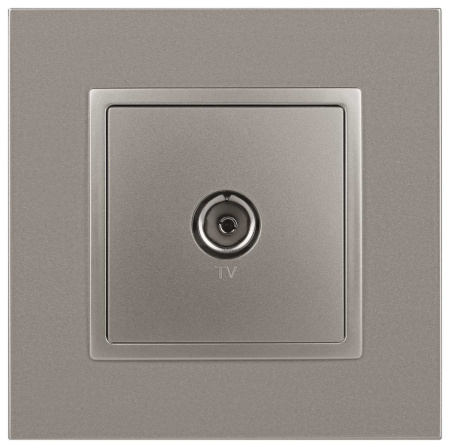 Розетка ЭРА Elegance 14-3101-16 TV одиночная, титан Б0065760
