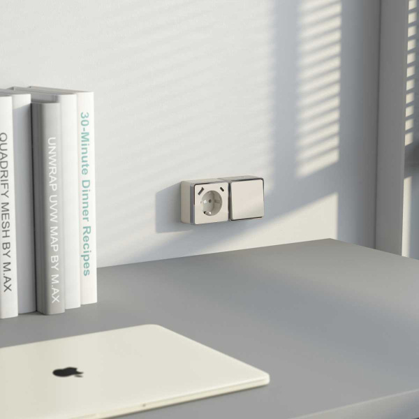 Выключатель одноклавишный проходной Werkel Gallant слоновая кость W5012003 4690389164064