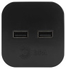 Разветвитель электрический ЭРА SP-2-USB-B на 2 розетки + 2xUSB 2400mA без заземления 10А черный Б0049535