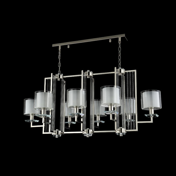 Подвесная люстра Crystal Lux Nicolas SP8 L1000 Nickel/White
