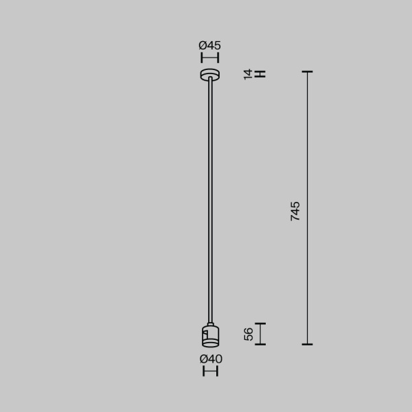 Крепление потолочное Maytoni Technical Accessories for tracks Flarity TRA159C-IPC1-B