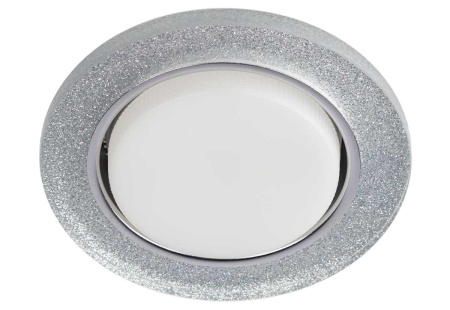 Светильник встраиваемый cо светодиодной подсветкой ЭРА DK LD51 CH/SHSL под лампу GX53 хром/серебро Б0057466