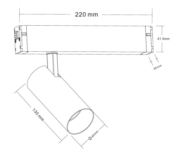 Светильник трековый Crystal Lux CLT 0.35 003 18W BL 4000K