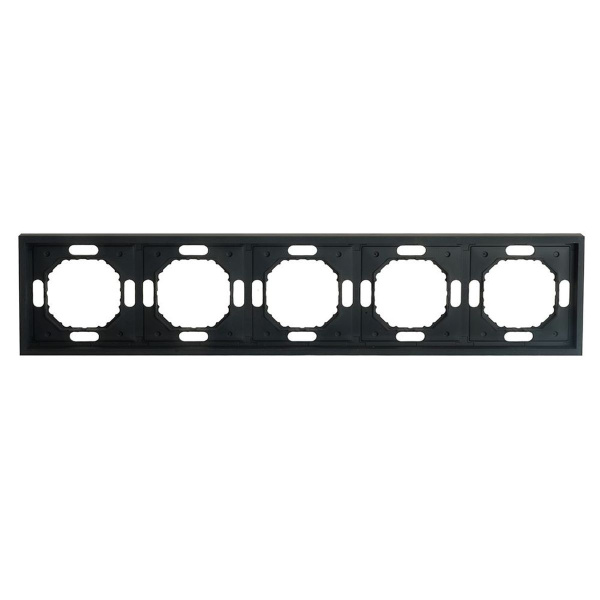 Рамка STEKKER, PFR00-5005-05 5-местная, серия Эмили, черный уголь, soft touch 49862