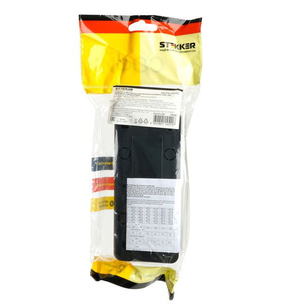 Розетка тройная 2P Stekker София черный матовый MST10-13-05 49500