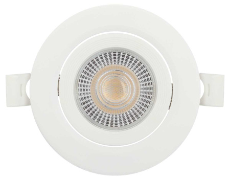 Светильник светодиодный встраиваемый ЭРА KL LED 25A-5 3K WH 5Вт 3000К круглый поворотный белый Б0068128