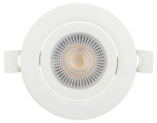 Светильник светодиодный встраиваемый ЭРА KL LED 25A-5 3K WH 5Вт 3000К круглый поворотный белый Б0068128
