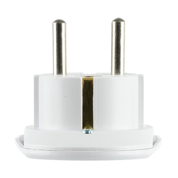 Адаптер-переходник для евровилки с/з, ультраплоский, Stekker ADP16-06-20W, 250В, 16A, IP20,белый 50412