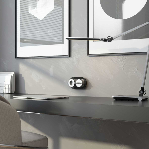 Выключатель двухклавишный на 4 положения Werkel Vintage серебро матовый/хром W5822054 4690389183195