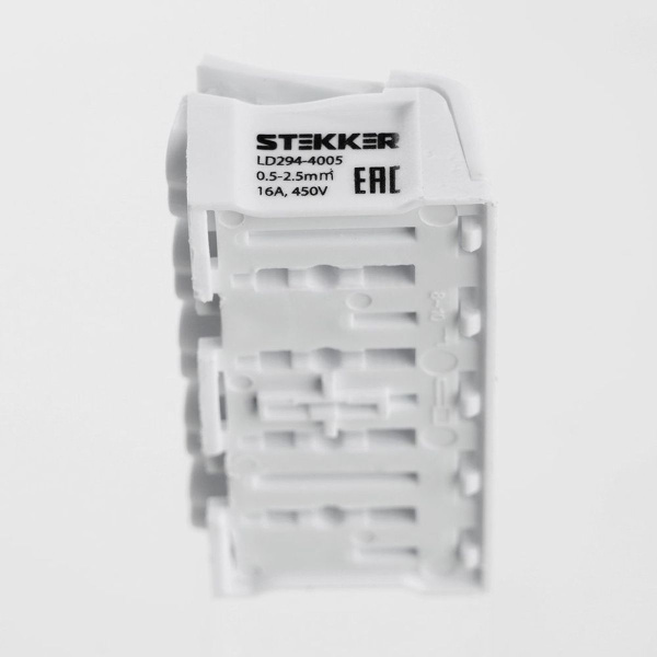 Клемма монтажная Stekker, LD294-4005, для подключения фазных проводников, 5 контактных групп (3 ввода, 3 вывода на полюс) 32956