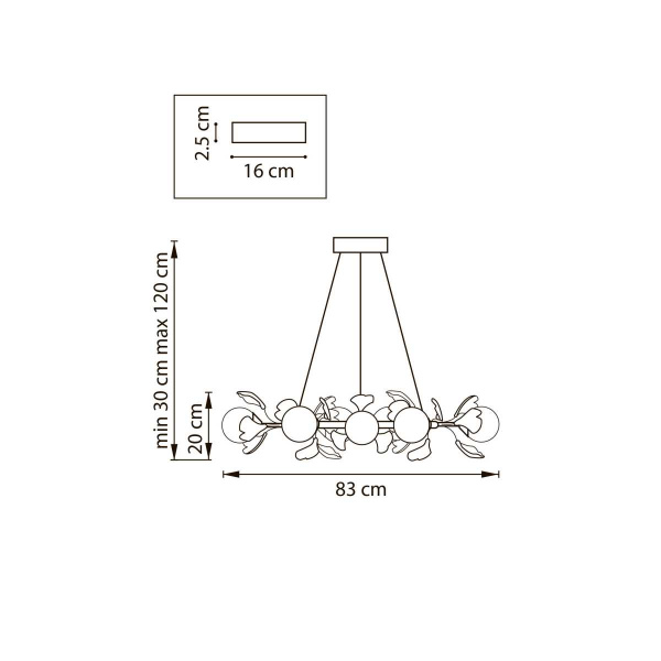 Люстра подвесная Ceramo BW Lightstar 799127