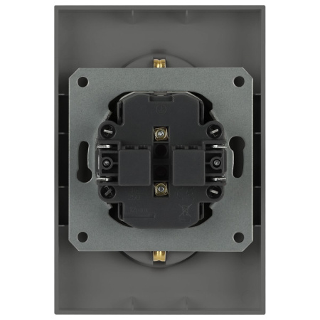 Розетка ЭРА Arktik 16-2107-06 без заземления двойная 2X2P 16А-250В графит Б0071686