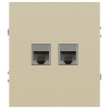 Розетка ЭРА Arktik 16-3108-04 информационная двойная 2XRJ45 шампань Б0070487