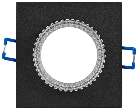 Светильник встраиваемый декоративный ЭРА DK110 BK/CL под лампу MR16 GU5.3 черный/прозрачный Б0058422