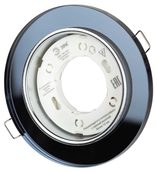 Светильник встраиваемый cо светодиодной подсветкой ЭРА DK LD51 BK под лампу GX53 черный Б0057468