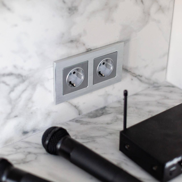 Рамка на 2 поста Werkel Aluminium алюминий W0021706 4690389158032