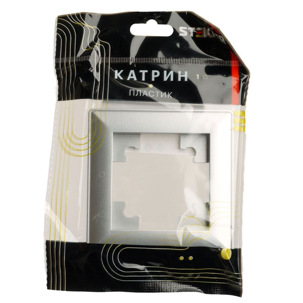 Рамка 1-постовая Stekker Катрин серебро PFR00-7001-03 39797