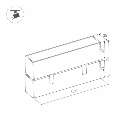 Трековый светодиодный светильник для магнитного шинопровода Arlight Mag-Flat-Fold-45-S405-12W Day4000 026992