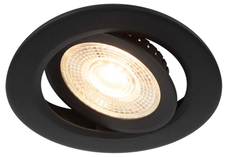 Светильник светодиодный встраиваемый ЭРА KL LED 25A-5 3K BK 5Вт 3000К круглый поворотный черный Б0068164