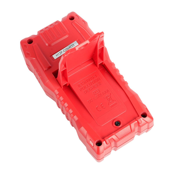 Мультиметр цифровой, 2000 отсчетов, 2 батареи тип ААА 1,5В, ручная регулировка, красный Stekker MTM HT108 49993