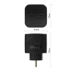 Разветвитель электрический ЭРА SP-2-USB-B на 2 розетки + 2xUSB 2400mA без заземления 10А черный Б0049535