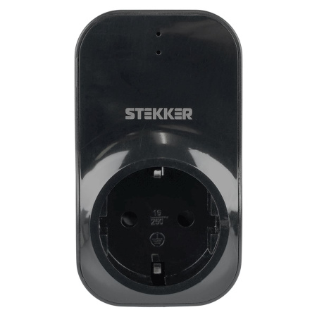 Реле напряжения для розетки Stekker VP-100B-3M, 230В,16A,черный 50688