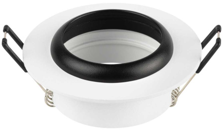 Светильник встраиваемый алюминиевый ЭРА KL109 WH/BK под лампу MR16 GU5.3 белый/черный матовый Б0061828