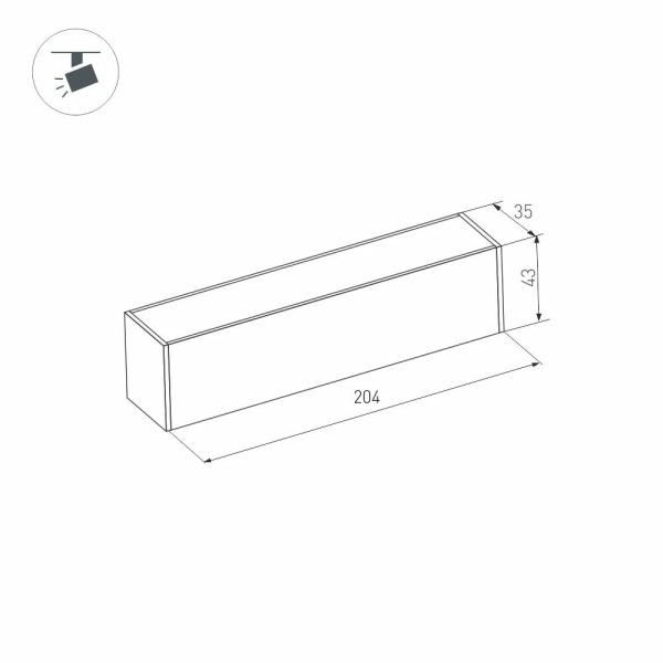 Трековый светодиодный светильник Arlight Mag-Flat-45-L205-6W Day4000 046572