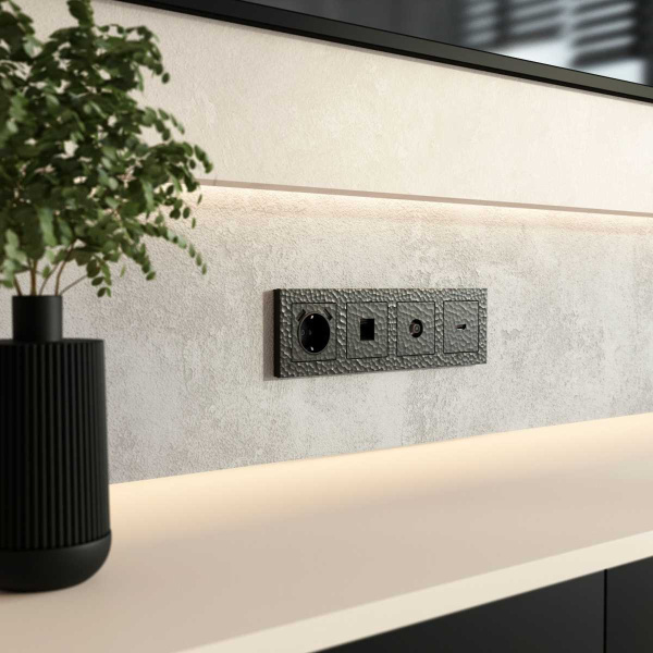 ТВ-розетка оконечная Werkel Hammer черный W1283008 4690389163081