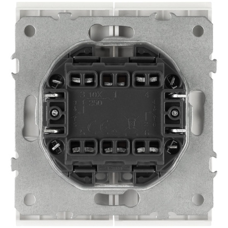 Переключатель ЭРА Arktik 16-1106-08 двойной 10АХ-250В белый матовый Б0070371