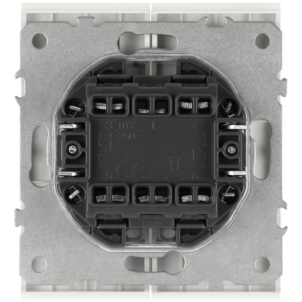 Переключатель ЭРА Arktik 16-1106-08 двойной 10АХ-250В белый матовый Б0070371