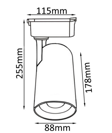 Трековый светильник однофазный Crystal Lux CLT 0.31 006 40W BL