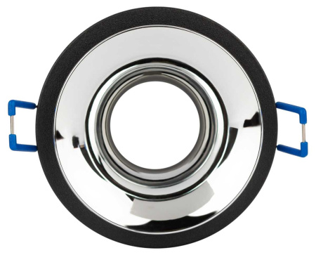 Светильник встраиваемый декоративный ЭРА KL103 BK/CH под лампу MR16 GU5.3 черный/хром Б0056355