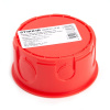 Коробка монтажная для сплошных стен, с крышкой, D80*40мм Stekker EBX30-01-1-20-80, красный 49003