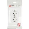 Розетка ЭРА Arktik 16-2105-08 двойная с заземлением 2X2P+E Schuko со шторками 16А-250В белый матовый Б0070461