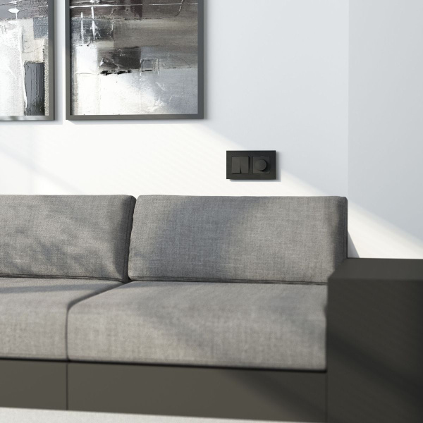 Рамка Werkel AluMax на 2 поста черный алюминий W0023508 4690389204043