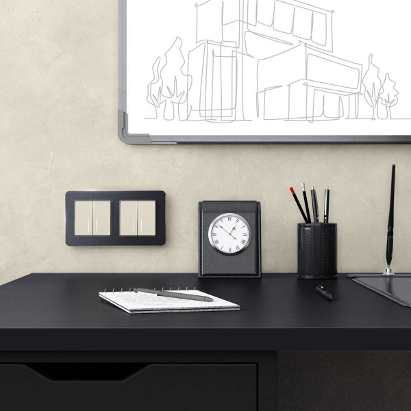 Рамка Werkel Platinum на 2 поста черный алюминий W0022608 4690389184451