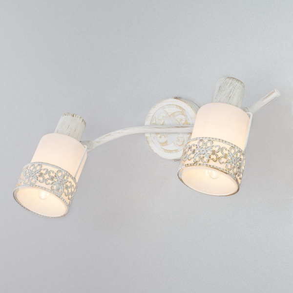 Спот Eurosvet Silvia 20025/2 белый с золотом/ хром