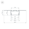 Профиль Arlight PLS-LOCK-H15-T-HIDE-2000 (ARL, Алюминий) 033688