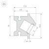 Профиль встраиваемый Arlight SL-Bevel-H12-F13-2000 Anod Iron Grey 045329