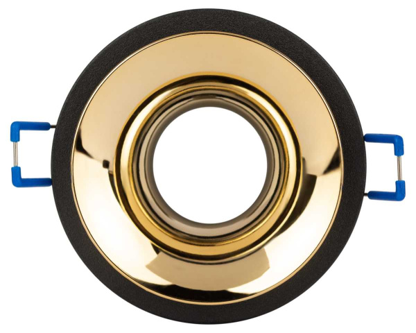 Светильник встраиваемый декоративный ЭРА KL103 BK/GD под лампу MR16 GU5.3 черный/золото Б0056357